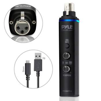Pyle Microphone XLR-to-USB Signal Adapter - Black