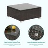 Sonkuki 5 Pieces Patio Conversation Set with Ottoman Sectional Sofa Set - 3 of 4