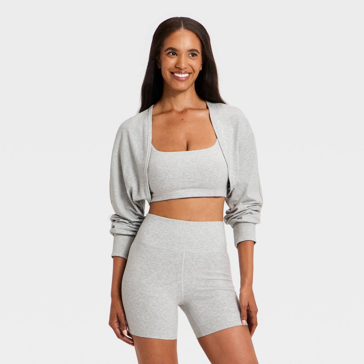 Women's Long Sleeve Cotton Balance Cropped Shrug - All In Motion™ - thumbnail 9