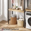 28"/30" Double Row Over Washer and Dryer Shelves, Freestanding 5 Tiers Laundry Room Storage and Organizer Standing Shelf - 4 of 4
