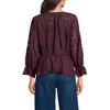 Lands' End Women's Feminine Ruffle Chiffon V Neck Blouse - 2 of 3