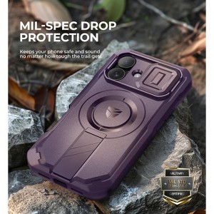 Dexnor for iPhone 16 Case with Slide Camera Cover & Adjustable Kickstand & Built-in Screen Protector - 1 of 3