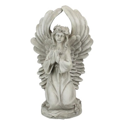 Northlight 15.25" Angel Kneeling in Prayer Outdoor Garden Statue