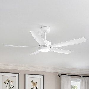 Airsurfer 52" Ceiling Fan with Color-Changing LED Light, ABS Blades, 5-Blade, Remote Included - 1 of 4