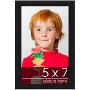 PosterPalooza | Photo Size Minimalist Black Picture Frame - UV Acrylic, Foam Board Backing, Hanging Hardware - 2 of 4