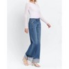 Women's High Rise Cuffed Panel Baggy Wide Jeans - VERVET BY FLYING MONKEY - 4 of 4