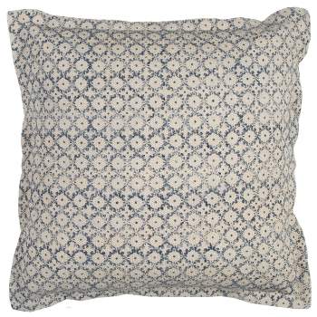 22"x22" Oversize Ditsy Square Throw Pillow Cover Blue - Rizzy Home