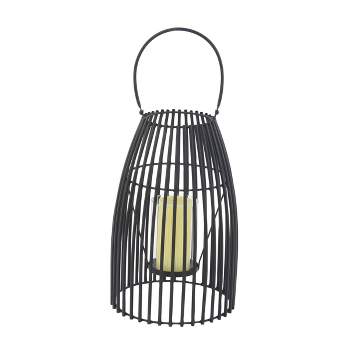Modern Iron/Glass Decorative Caged Candle Holder - Olivia & May