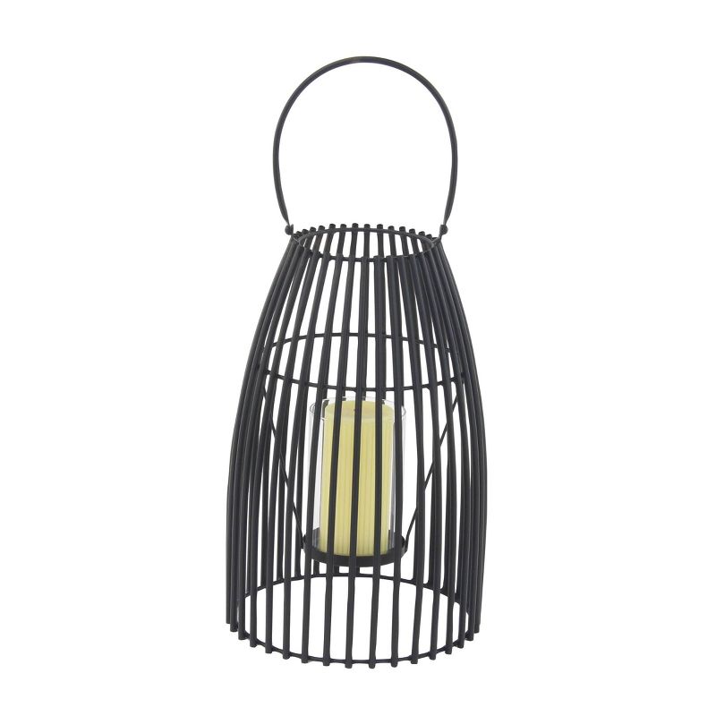 Modern Iron/Glass Decorative Caged Candle Holder - Olivia & May, 1 of 8