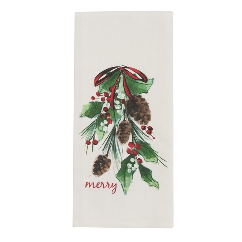 C&f Home Holiday Winter Themed Single Red Cardinal Embroidered Sitting On  Red Berry Tree Flour Sack Dish Towel 27l X 18w In. : Target