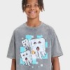 Boys' Minecraft Ghastly Short Sleeve Graphic T-Shirt - Gray - 2 of 4