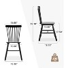 Arceso Windsor Dining Chair Set of 4, Spindle Back Wooden Chairs for Kitchen and Dining Room, Restaurant, Cafe, Hotel, Black - 2 of 4