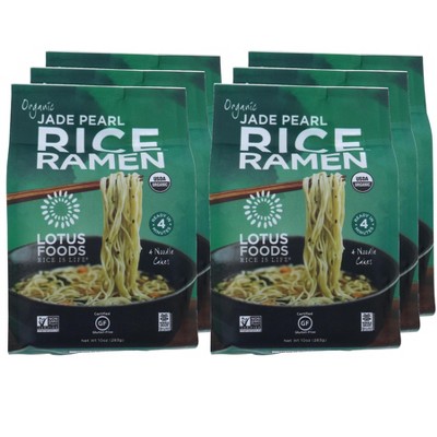 Lotus Foods Jade Pearl Rice Ramen 4 Noodle Cakes - Case of 6/10 oz