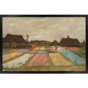 Trends International Flower Beds in Holland by Vincent van Gogh Framed Wall Poster Prints - 1 of 4