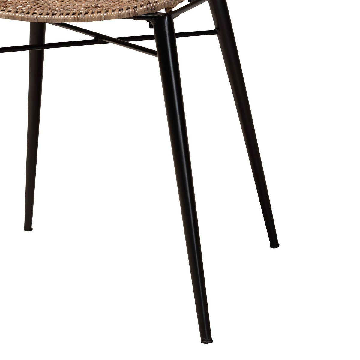 bali & pari Ballerina Rattan and Metal Dining Chair: Handcrafted, Bohemian Design - thumbnail 6