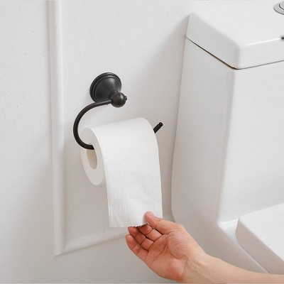 Black Zinc Alloy Wall Mounted Toilet Paper Holder