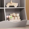 Rustic Toy Storage Cabinet, 3-Tier Kids Bookshelf Brown Bookcase for Storage Books and Toys - 3 of 4