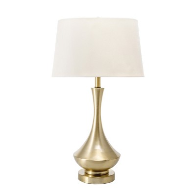 nuLOOM Hazleton 27" Metal Table Lamp Lighting - Gold 26.75" H x 16" W x 16" D