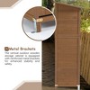 Outdoor Storage Shed, Wooden Tool Storage Shed With Lockable Double Door, Detachable Shelves And Tilted Roof For Outdoor Backyard, Gray - 3 of 4