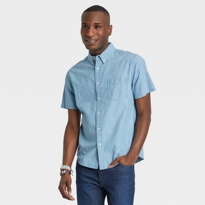 short denim shirt