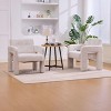 Set of 2 Accent Chair with Curved Armrests, Modern Chenille Upholstered Lounge Chair, Single Armchair for Living Room, Office-Koiai - 2 of 4