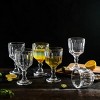 Slickblue Set of 6 Polyhedron Beverage Goblets - 9 oz, Clear Glass with Faceted Design - 2 of 4
