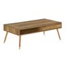 Laminate Coffee Table with Storage Drawer, Wide Shelf and Mid-Century Design for Living Room or Modern Interiors - 2 of 4