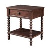 Beckett Nightstand Morocco Brown: Madison Park Bedside Table with Drawer, Modern Rubberwood Veneer - 3 of 4