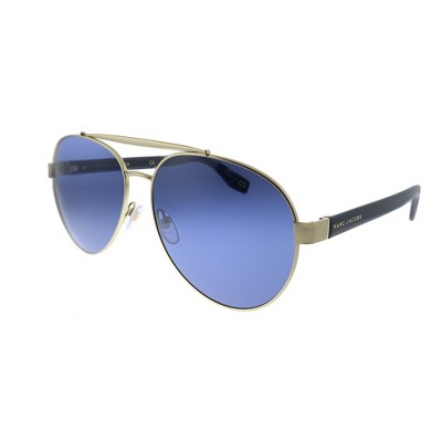 Marc Jacobs Marc 341/s Kb7 Womens Aviator Sunglasses Black Gold 60mm ...