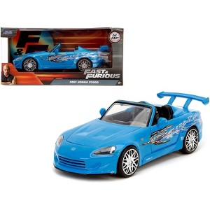 2001 Honda S2000 Convertible Blue with Graphics "Fast & Furious Remix" Series 1/24 Diecast Model Car by Jada - 1 of 4