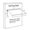 Aoodor 10' x 8' x 5' Retractable Window Awning Sunshade Shelter,Polyester Fabric,with Retractable Brackets and Two Wall Bases - 4 of 4