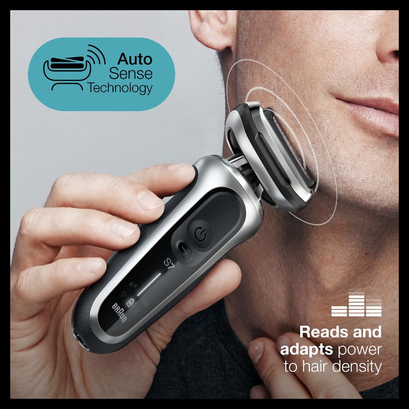 Braun Series 7-7071cc Men&#39;s Rechargeable Wet &#38; Dry Electric Foil Shaver System, 5 of 9