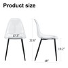 ALEXOUN Clear Dining Chairs Set of 6, Modern Transparent Dining Chairs with Silver Plated Metal Legs, for Dining Room, Bedroom,Living Room - 3 of 4
