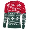BLUEMING Mens Christmas Sweater Pullover Ugly Festive Crew Neck Sweater with Snowflakes Pattern Holiday Sweater - 3 of 4
