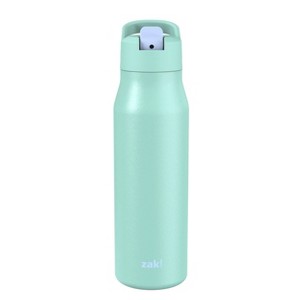 Zak Designs 20 fl oz Double Walled Stainless Steel Tranquility Insulated Straw Bottle - 1 of 4