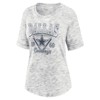 NFL Dallas Cowboys Women's Gray Rolled Sleeve Fashion T-Shirt - 2 of 3