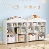 Toy Storage Organizer 9-Cubby Kids Bookshelf 40.7in Width Bookcase Playhouse Cabinet - 3 of 4