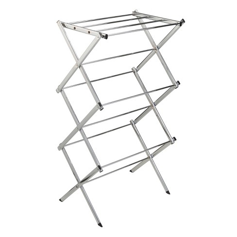 Honey Can Do X-Frame Folding Metal Drying Rack, White