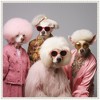 Kate & Laurel All Things Decor 30"x30" Sylvie Golden Lady Dogs Framed Canvas by The Creative Bunch Studio Beaded White - 2 of 4