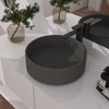 CASAINC 17 inch Concrete Round Bathroom Countertop Sink Basin Counter Bowl Above - 2 of 2