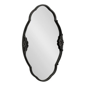 Kate & Laurel All Things Decor 30"x18" Novella Vintage Glam Ornate Mirror Black: Baroque-Inspired, Wall-Mounted - 1 of 4