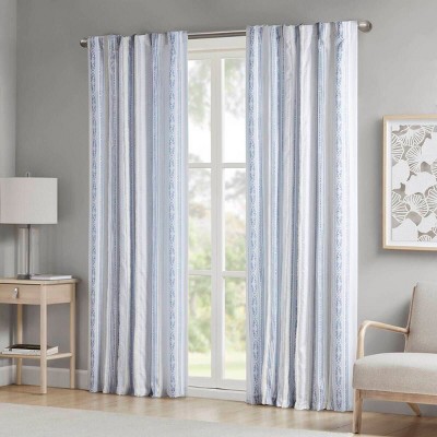 Sapphtopaz Curtains Cotton Printed Window Curtain Panel for Light Liltering and More Privacy for Bedroom, Living Room, Machine Washable