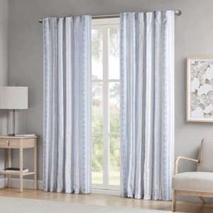 Sapphtopaz Curtains Cotton Printed Window Curtain Panel for Light Liltering and More Privacy for Bedroom, Living Room, Machine Washable - 1 of 4
