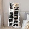 360-Degree Rotating Jewelry Armoire With Full-Length Mirror, LED Illumination, And Multi-Layer Storage - 2 of 4