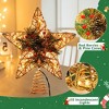 Aoibox 11 inch Vine Rattan Star Christmas Tree Topper with 10 Warm Lights UL Certified Fits Most Trees for Indoor Holiday Decor 1 Piece - 2 of 4