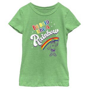 Girl's Crayola Be Bold Like a Rainbow T-Shirt - 1 of 4