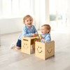VEVOR Montessori Weaning Table and Chair Set, 3 In 1 Wooden Toddler Table and Chairs with Chalkboard, Adjustable Height Table for Ages 1-5,Natural - 2 of 4