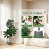 Garvee 4/5/6/7FT Fiddle Leaf Fig Tree Artificial with Leaves - Realistic Faux Ficus Lyrata Trees in Grey Planter Pot, Indoor Fake Floor Plants - 3 of 4