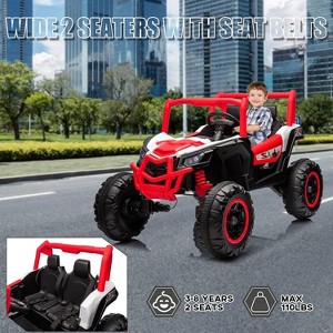 24V 7Ah 2 Seater Ride On Car for Kids, Battery Powered Toy with Remote Control, Electric Vehicle, Electric Off-Road UTV Truck, Led Lights - 1 of 4