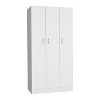 ORRD 3-Door Wardrobe Armoire with 2 Drawers, White Storage Cabinet 71" Tall for Bedroom, Easy Assembly Closet Organizer - 4 of 4